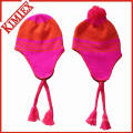 Inverno personalizado acrílico Knit Hat com Earflap